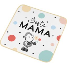 Sheepworld Magic Towel with Mum Motif, Small Towel, Guest Towel, Pressed Shape, 30 cm x 30 cm, Cotton, Gift for Mum, Funny Surprise, 74376