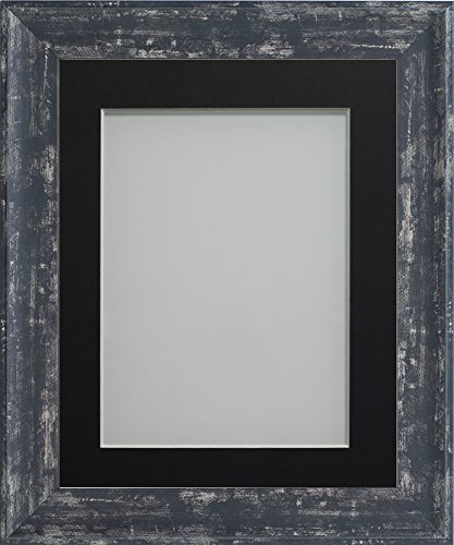 Frame Company Lynton Coal Photo Frame with Black Mount, 9x7 for 6x4 inch, fitted with perspex