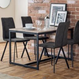 Julian Bowen Tribeca Dining Table,Sonoma Oak Effect - H75 x W120 x D80cm