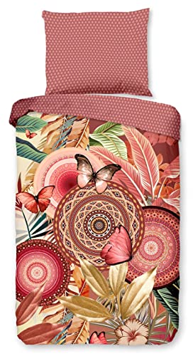Single Duvet Cover 140 x 220 cm Cotton Satin No. 7158 Multi-Coloured
