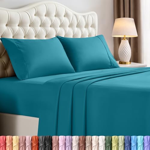 Utopia Bedding Full Sheets - 4 Piece Bedding - Brushed Microfiber - Shrinkage and Fade Resistant - Easy Care (Full, Denim Blue)