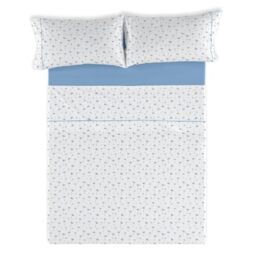 Alexandra House Living Set of sheets Estelia Blue Bed 200 4 Pieces D1602145 - EAN: 8434441070810