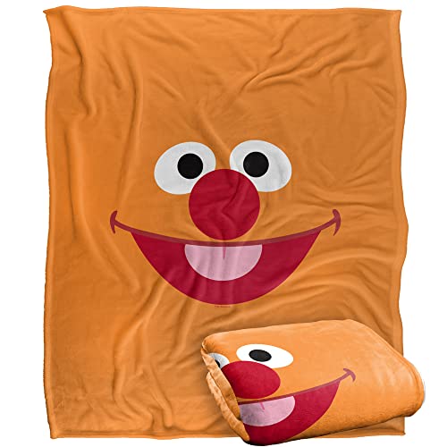 Sesame Street Ernie Face Officially Licensed Silky Touch Super Soft Throw Blanket 152 x 127 cm