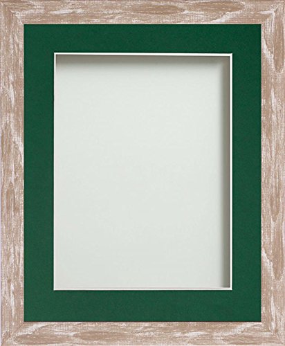 Frame Company Camber Range 16X12-Inch Brown Picture Photo Frame with Bottle Green Mount For Image Size 12X8-Inch