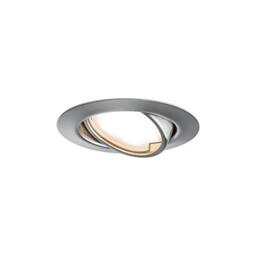 Paulmann LED Downlight Base Coin Single Light Swivelling Round 90mm 20° Coin 5W 370lm 230V 3000K Brushed Iron 93414
