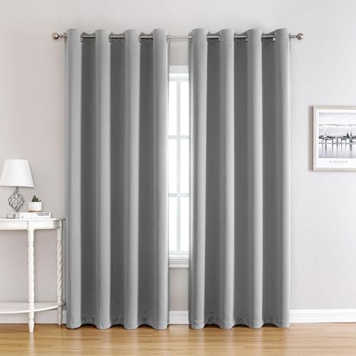 Sekey Blackout Curtain 1 Piece W 140 x H 225 cm Opaque Polyester with Thermal Function, Eyelets Hanger
