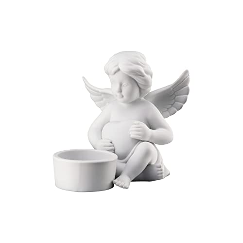 Rosenthal Angel with Heart Table Light White Matt Porcelain Angel Diameter 8.7 cm Height 10.2 cm Porcelain