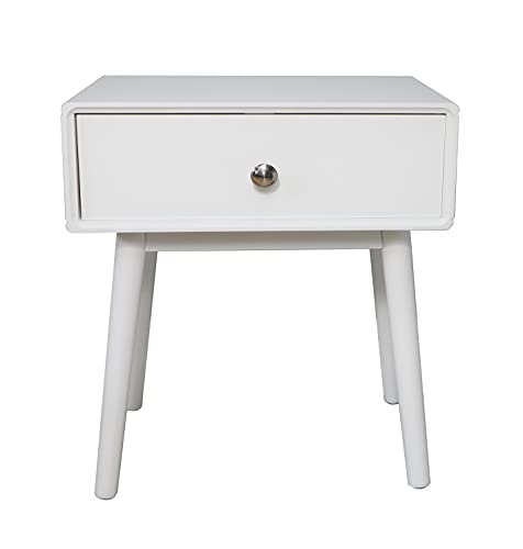 ASPECT Niva Bedside Table With One Drawer (White)