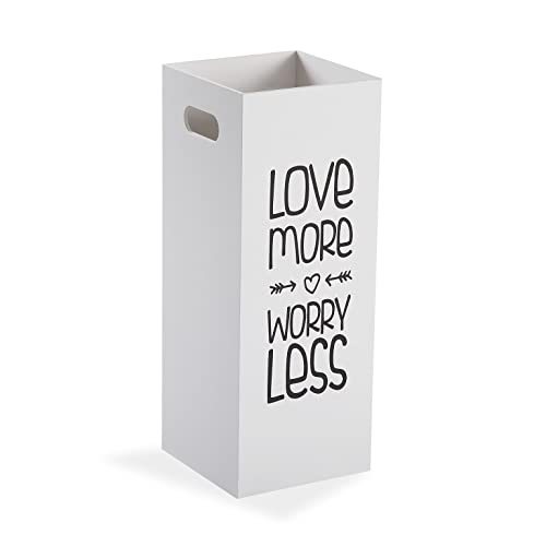 Versa Fluor Umbrella Stand for Entryway, Bedroom or Hall, Modern Umbrella Holder, Dimensions (H x L x W), 53 x 21 x 21 cm, MDF Wood, Black and White