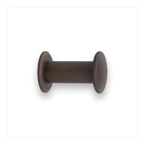 EVI Herrajes - Coat Hook - Brass -Rustic Finish - for Hanging Clothes, Coats or Towels - Towel Rail with Invisible Screw - Bathroom Wall Hanger - 188CBLRU