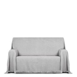 ECOMMERC3 - Alessia Multi-purpose Plaid Size 230 x 260 cm – Multi-purpose Bedspread Grey Decorative Bedspread for Sofa and Bed