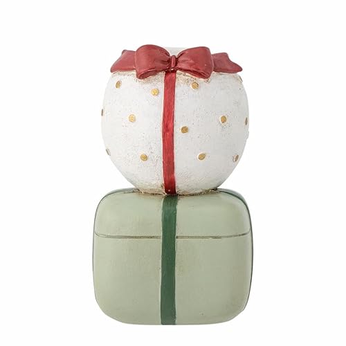 Bloomingville Wish Candle Holder, Polyresin, Green, Diameter 5 x Height 9 cm
