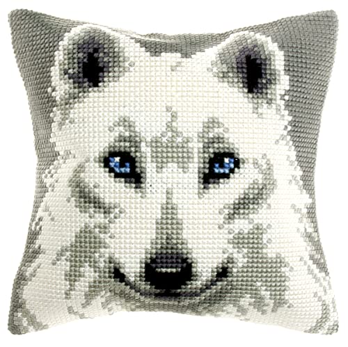 Orchidea Cross Stitch Cushion Kit, White Wolf, 40 x 40cm