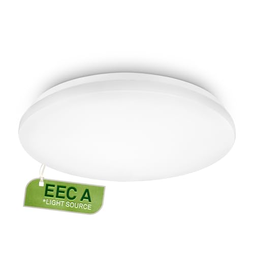 Briloner - LED Ceiling Light with EEC A Light Source, Neutral White, 12W, 2520lm, Ceiling Lights for Living Room, Bedroom, Lounge, Kitchen Lights, 38x6.5 cm, White