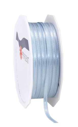 PR??SENT C.E. Pattberg SATIN light blue gift ribbon, 55 yards for Wrapping Gifts, 0.12 inches width, Ribbon for Decorating & Crafting, Decorative Ribbon for Gifts, for every occasion