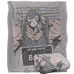 BATMAN Blanket, 152 x 127 cm The Bane Mugshot Silky Touch Super Soft Throw Blanket