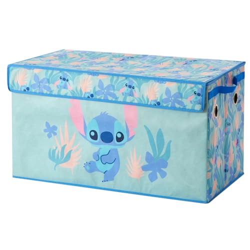 Idea Nuova Disney Stitch Collapsible Storage Trunk – Durable Organizer with Soft Lid – 28.5'' x 14.5'' x 16'' – Toy Chest & Storage Bin for Kids Bedroom, Playroom, or Nursery