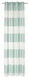 Deko Trends Tab-top curtain, Polyester, turquoise/off-white, 245 x 137 cm