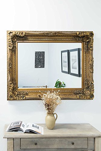 Carved Wooden Louis Mirror Finish: Silver