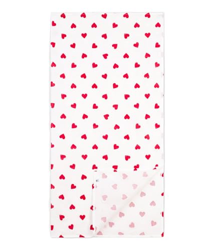 Petit Bateau Cotton Baby Swaddle with Heart Print Red