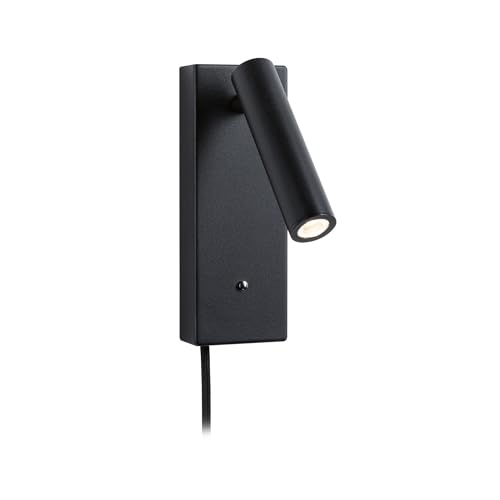 Paulmann 71109 LED Wall luminaire Hulda USB C 3000K 130lm 230V 2.5W dimmable Black matt Wall Reading lamp