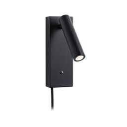 Paulmann 71109 LED wall luminaire Hulda USB C 3000K 130lm 230V 2.5W dimmable Black matt wall Reading lamp