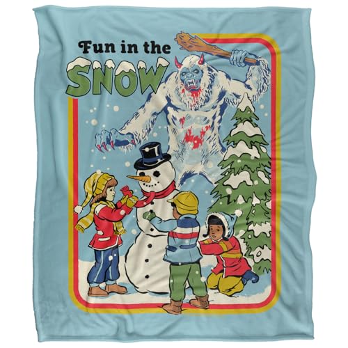Steven Rhodes Fun In The Snow Silky Touch Super Soft Throw Blanket 152 X 127 Cm