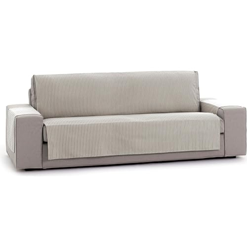 ECOMMERC3 - Universal Sofa Cover with Elastic Bands Size 2 Seater ??? Adjustable Sofa Cover Ecru/Linen, Back, Seat and Arm Protection Easy and Versatile Renovation