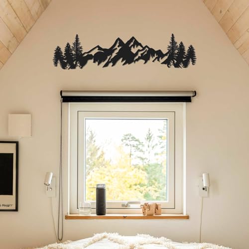Stylish Black Decorative Metal Wall Accessory, 17 x 69 cm, 100% Steel, 1.2 mm Thickness, Lightweight (0.4 kg), Perfect for Modern Home Decor