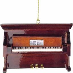 Brown Upright Piano Tree Ornament by Broadway Gifts
