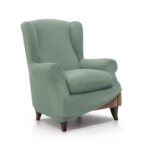 FAVERTI?? Elastic Earmuff Armchair Cover from 70 to 100 cm - Royal Model - Turquoise - Universal Adjustable Armchair Cover - Jacquard Fabric Quality Protector Cotton Feel