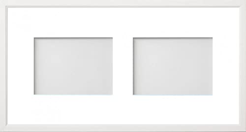 Frame Company Drayton Multi Aperture Photo Frame, White, 20x10 for 7x5 inch (x2)