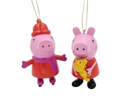 "Kurt Adler 3.5-4"" Peppa Pig Blow Mold Christmas Ornament 2 Assorted"