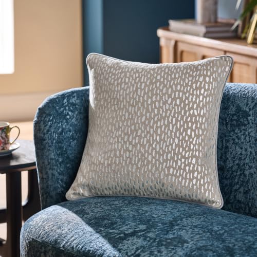 Clarke & Clarke Loxley Polyester Filled Cushion (Silver - 43x43cm)