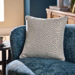 Clarke & Clarke Loxley Polyester Filled Cushion (Silver - 43x43cm)