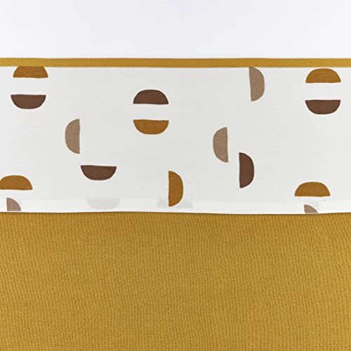 Meyco Baby Shapes Cot Bed Sheet (100% Cotton Sheet), Extra Soft, Breathable, for Under Blanket, Easy Care, Size 100 x 150 cm, Honey Gold