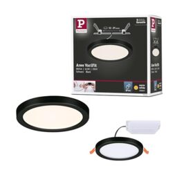 Paulmann 79960 recessed LED panel Areo IP44 118mm round incl. 1x6.5W Warm white Black Plastic Lighting system 3000K
