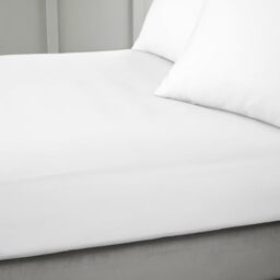 Bianca 400 Thread Count Cotton Sateen Super King Fitted Sheet Ivory