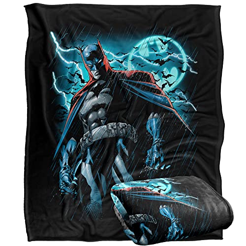 BATMAN Stormy Knight Officially Licensed Silky Touch Super Soft Throw Blanket 152 x 127 cm