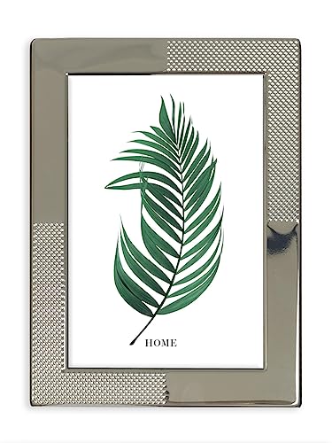 Inov8 Framing Tarnish Resistant Silver Plated Picture Frame - Corner Pin Dot Design for 7x5 Inch (18x12cm) Photo
