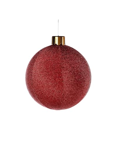 Inflatable Tinsel Christmas Bauble, Red, 45 cm