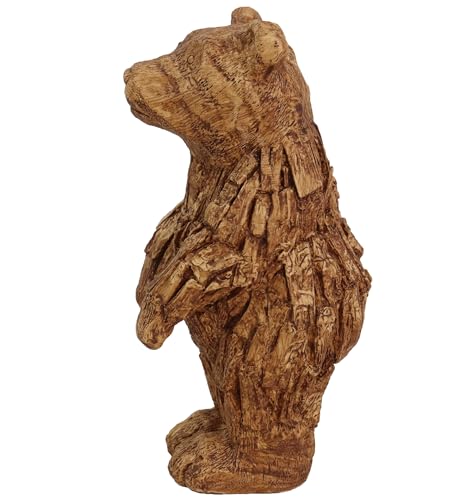 Hymmah Brown Bear Statue Home Decor Statue Rustic Home Decorations for Living Room, Boho Sculpture Resin Animal Collectible Figurines for Indoor Decor Brown