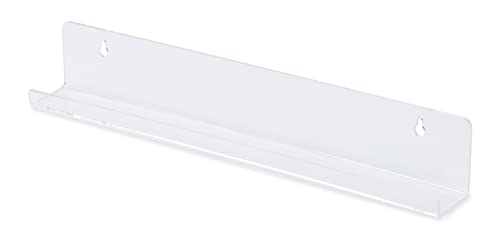 Dynavox Vinyl Record Wall Bracket Clear Acrylic Shelf for Vinyl Covers or Pictures Includes Screws and Wall Plugs