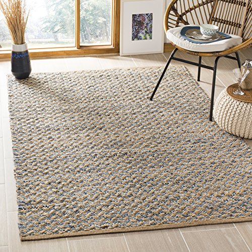 Safavieh Boho Rug for Living Room, Dining Room, Bedroom - Cape Cod Collection, Short Pile, in Beige, 91 X 91 cm