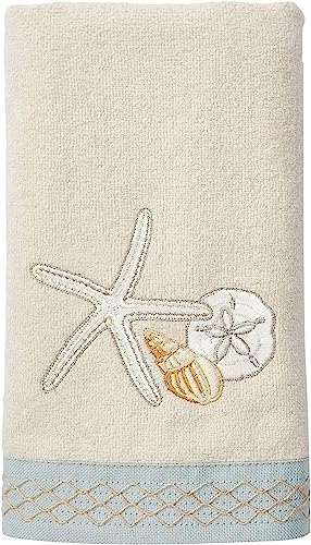 Avanti Linens - Hand Towel, Soft & Absorbent Cotton Towel, Beach Inspired Bathroom Accessories (Seaglass Collection)