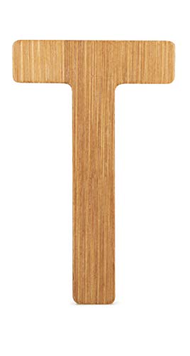 Small Foot 12073 ABC Letter T Made of Sustainable Bamboo Can Be Combined with Other Letters as Decoration or Door Sign