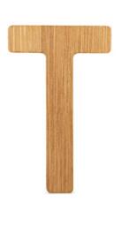 Small Foot 12073 ABC Letter T Made of Sustainable Bamboo Can Be Combined with Other Letters as Decoration or Door Sign