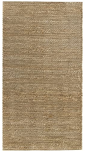 HAMID - Rug Jute Giralda Natural Colour, Jute Rug, Area Rug 100% Jute Fibre Handmade Resistence, Braided Rug for Home, Living Room, Floor Carpet..(150x80cm)