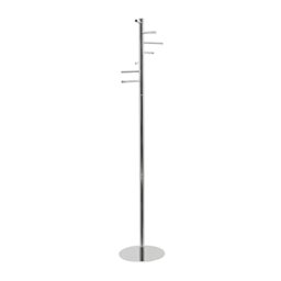 Maul MAULcalima Coat Stand - Sturdy Standing Coat Rack for Private Use in Metallic Look - Elegant Clothes Stand Ideal for Entrance Areas, Office Spaces or Home - Silver