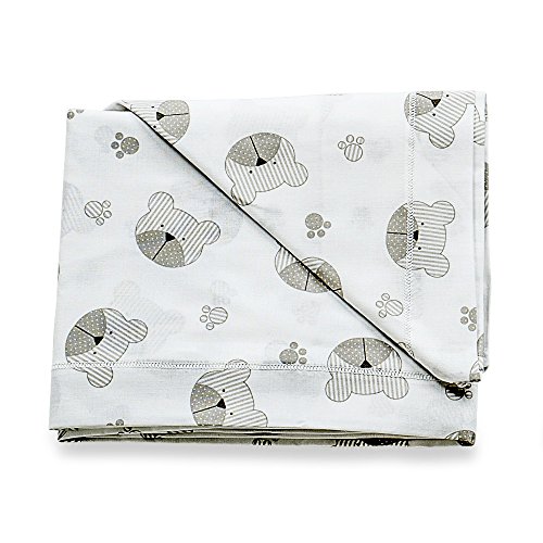 Italbaby 3 Piece Fantasy Cot Sheet Set, Dove Grey